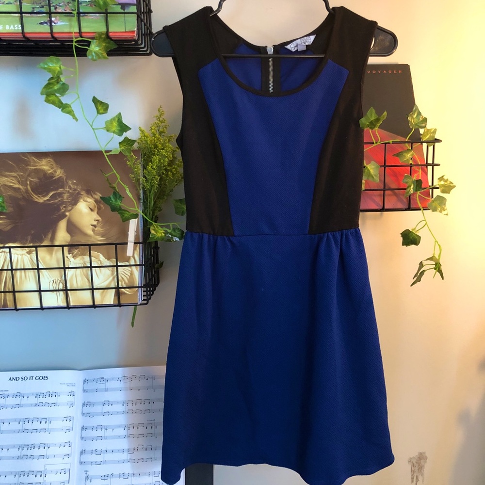 Blue & Black Dress